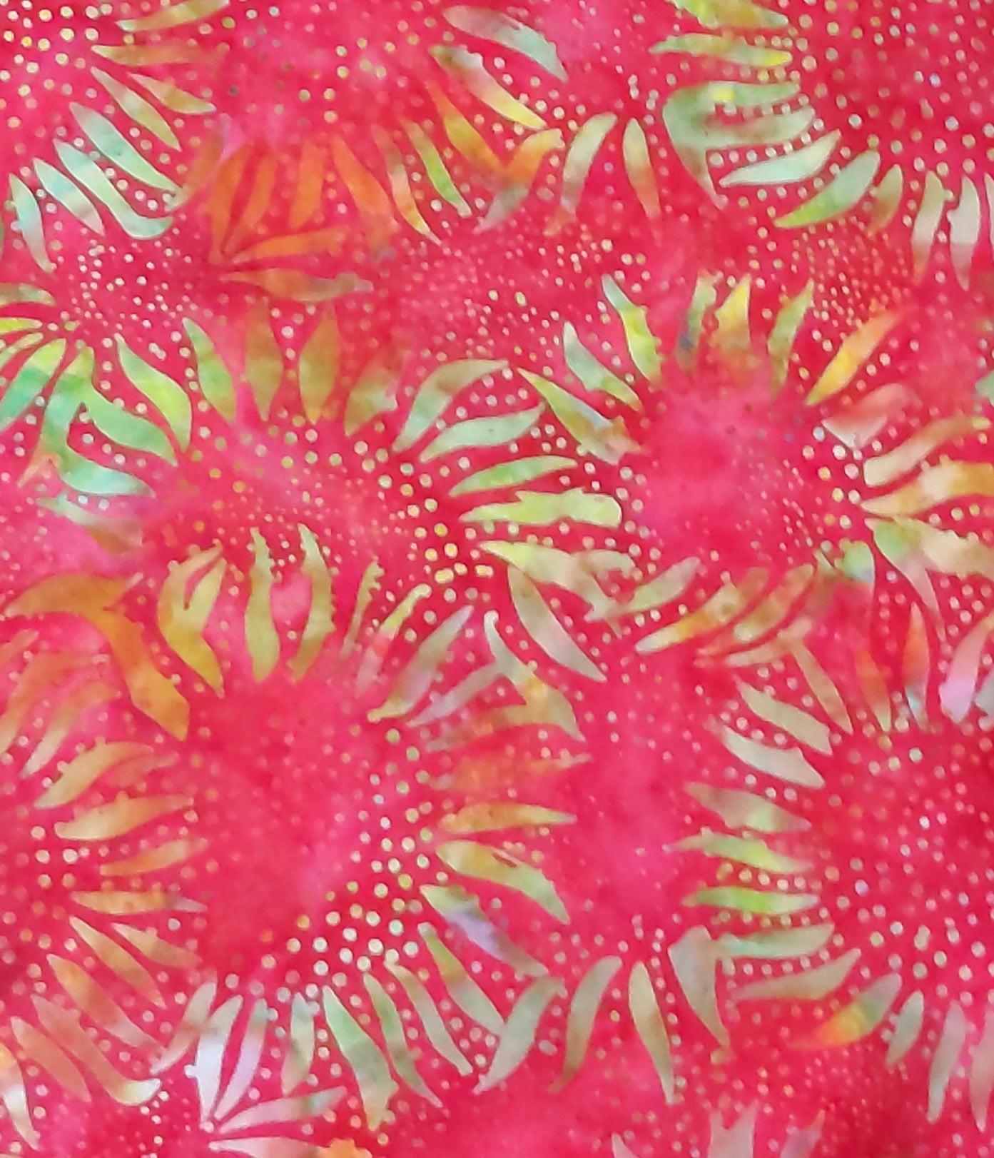 NEW Red Sunflower Hoffman Bali Batik