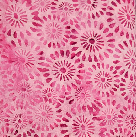 Pink Bursts Hoffman Bali Batik