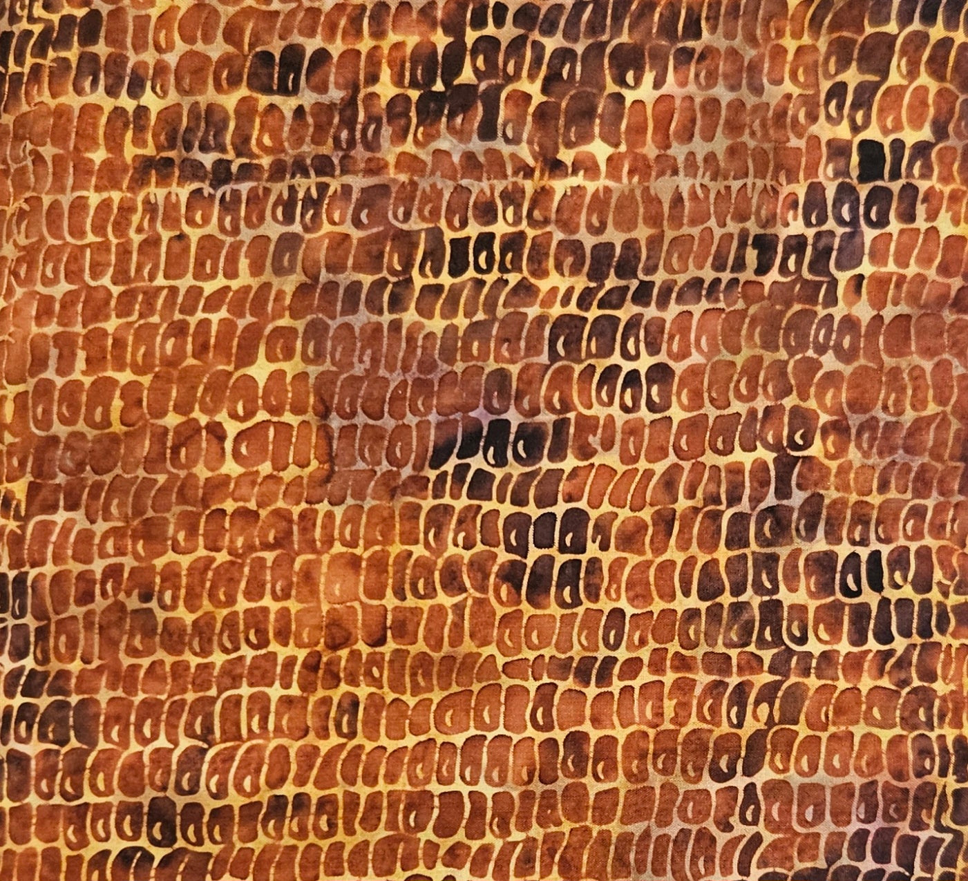 Rust blocks Hoffman Bali Batik