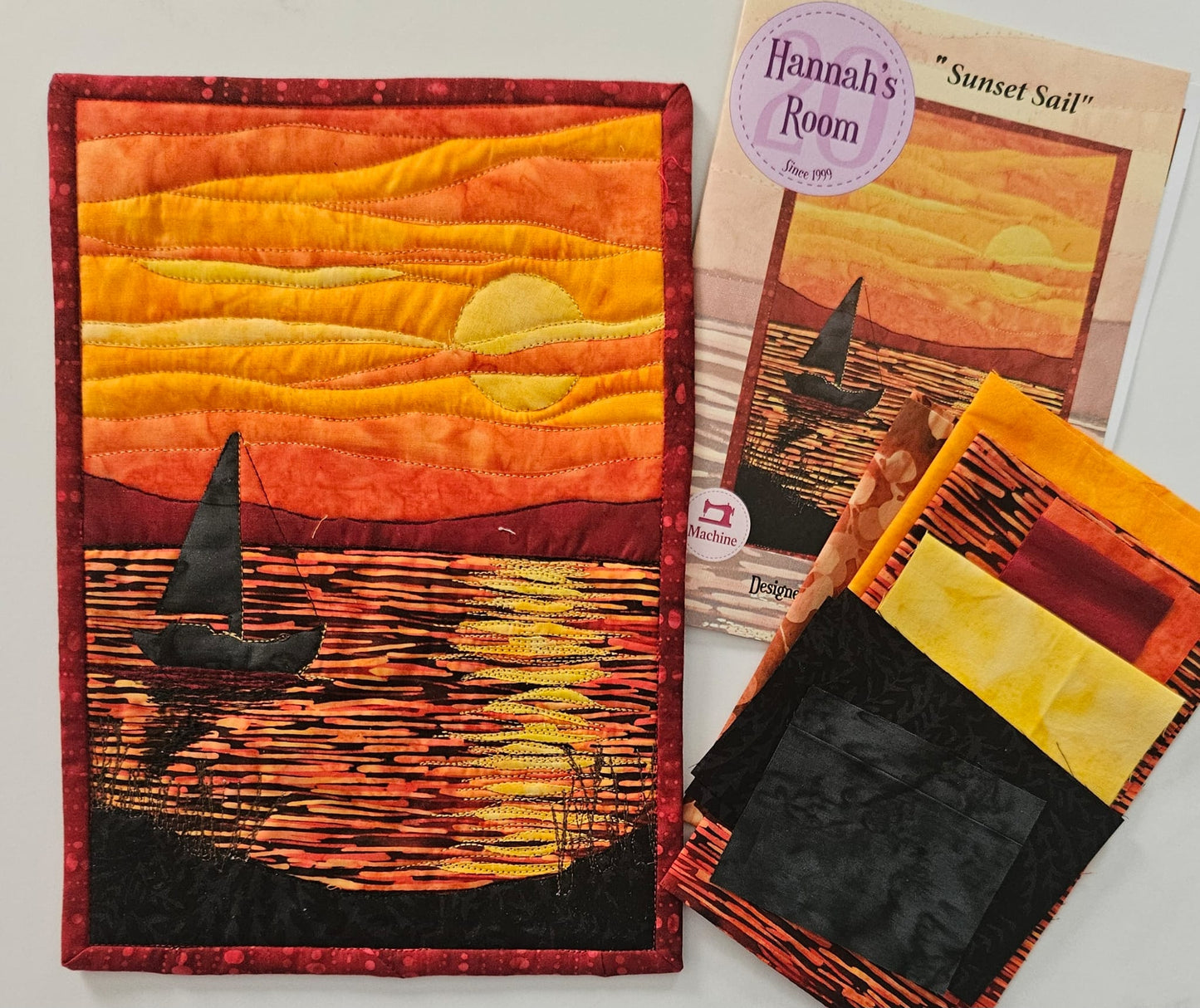 Sunset Sail Journal Quilt Kit or Pattern