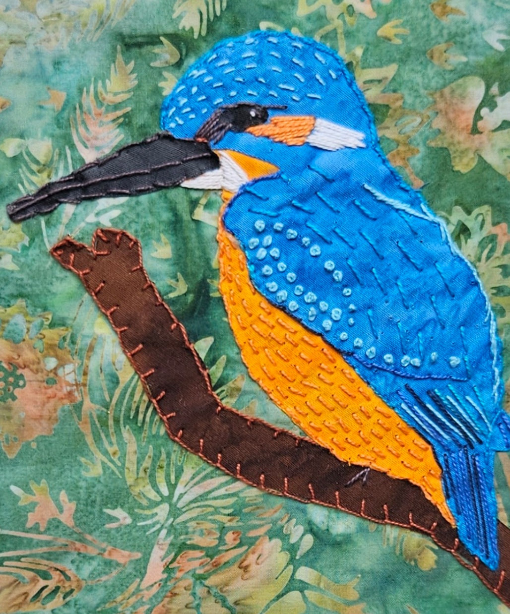 "Kingfisher" Slow Stitch Kit