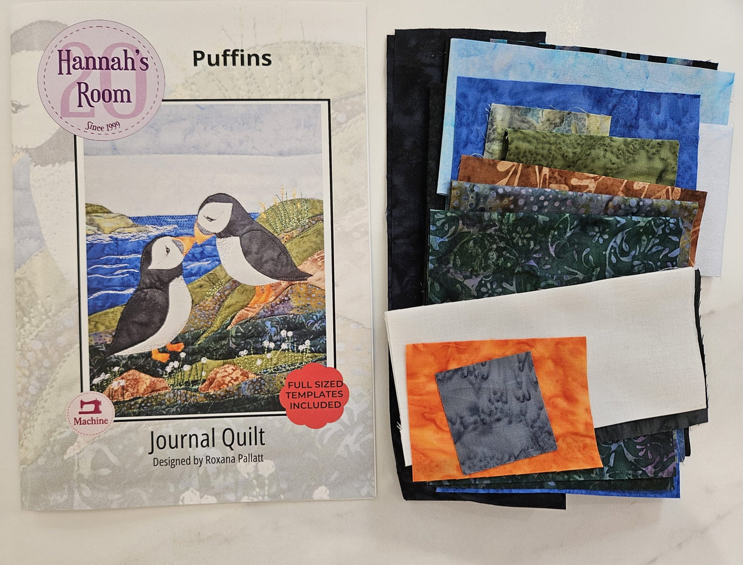 Puffins Journal Quilt Kit