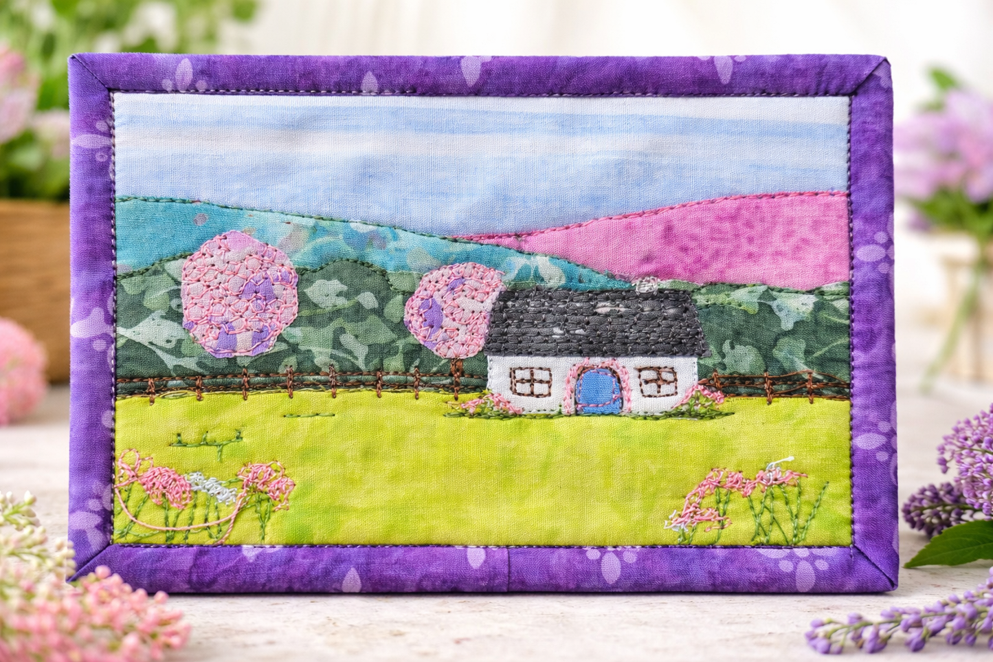 Spring Cottage - Postcard Textile Kit Limited Edition