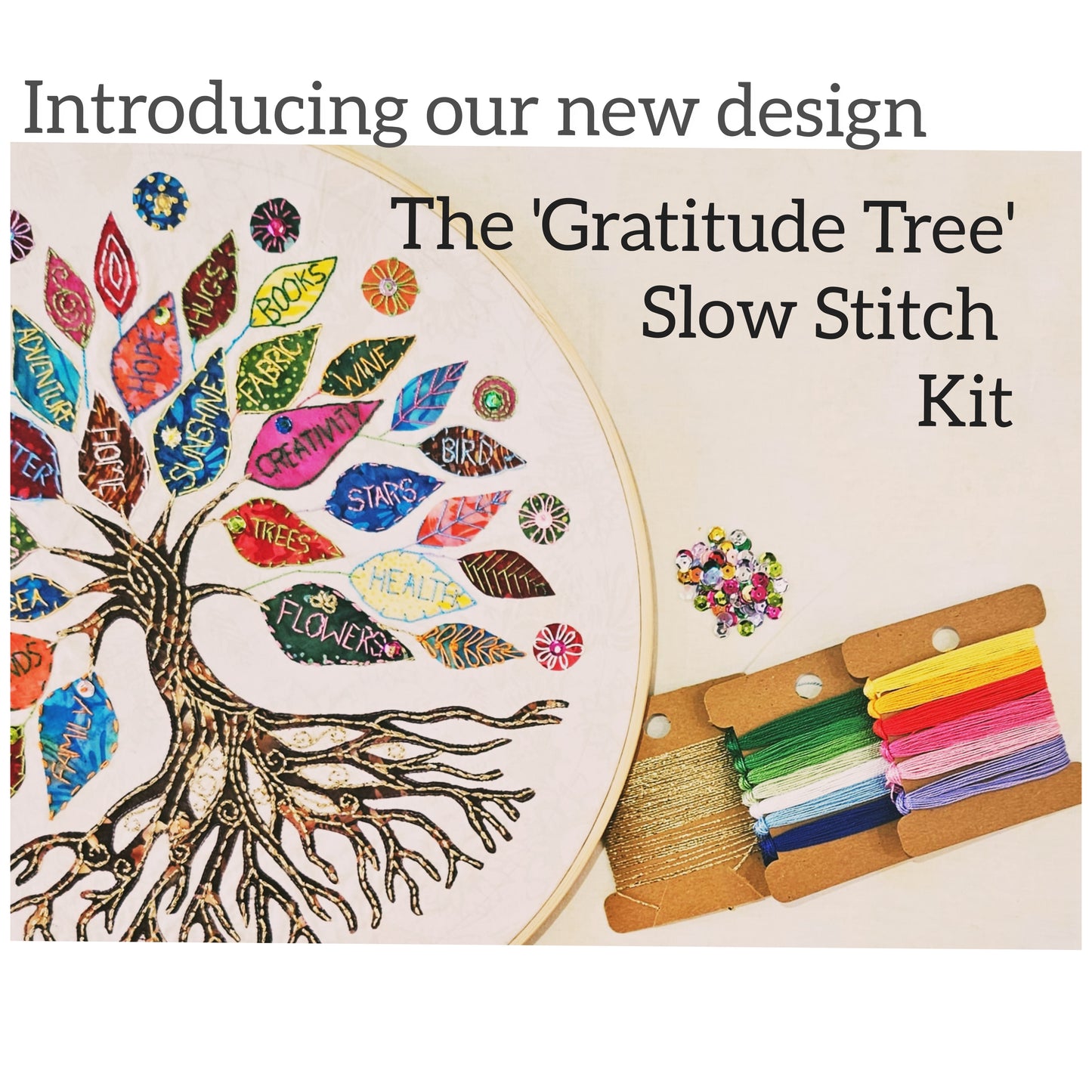 Gratitude Tree- Slow Stitch Kit