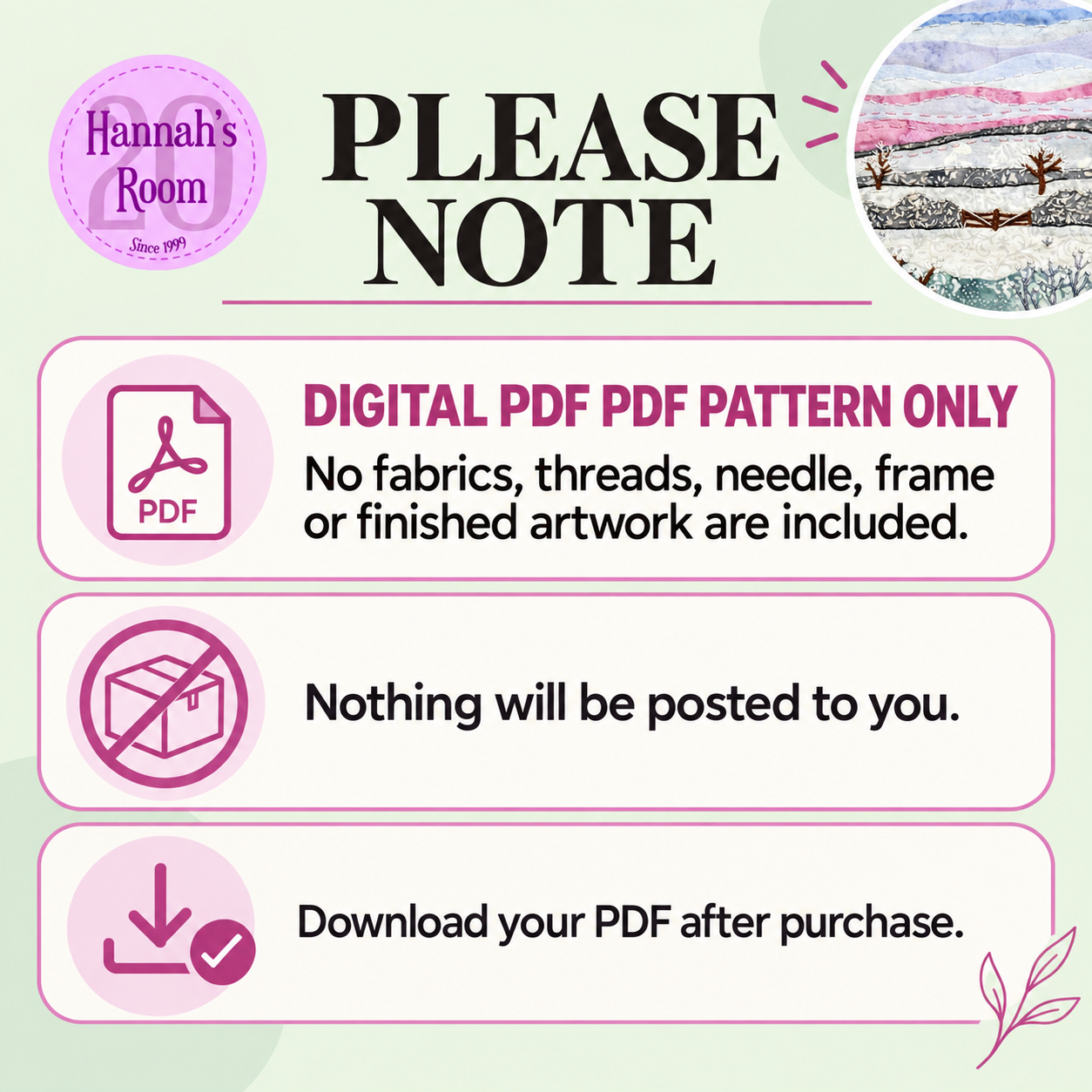 Crisp Morning Slow Stitch Pattern – Digital Download