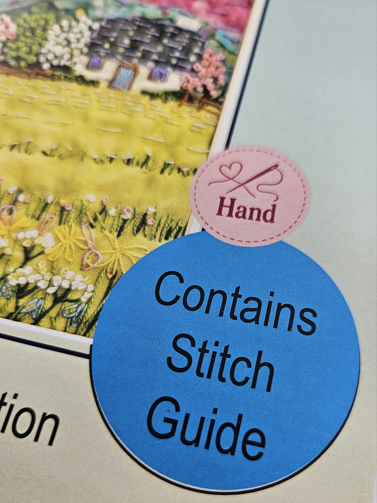 Spring Cottage Slow Stitch Kit – Hand Embroidery & Fabric Collage Project – DIY Textile Art – Relaxing Mindful Craft Gift