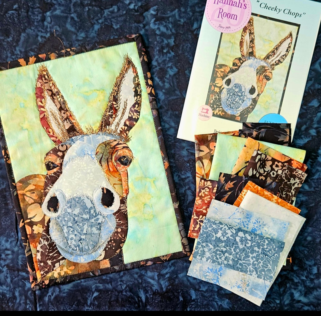 Cheeky Chops Journal Quilt Kit or Pattern