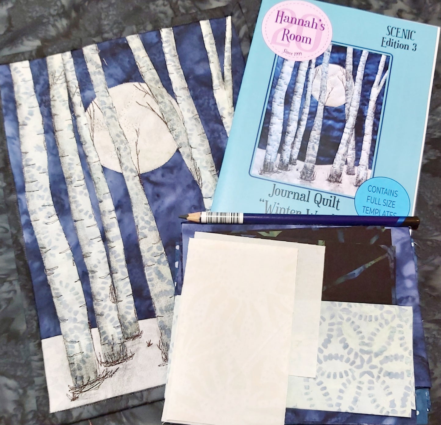 WINTER WOODS Journal Quilt Kit or Pattern