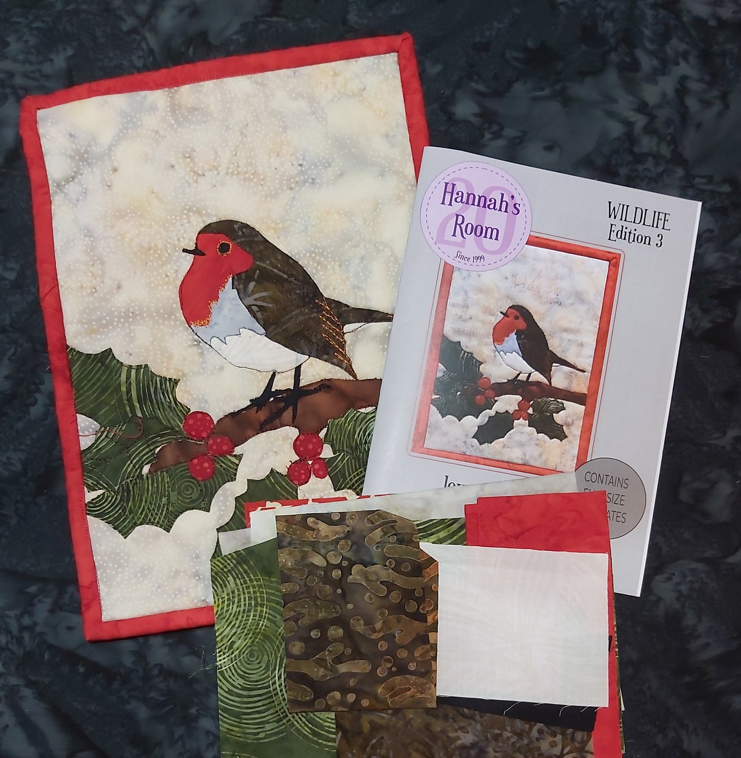 Mr Robin Journal Quilt Kit or Pattern