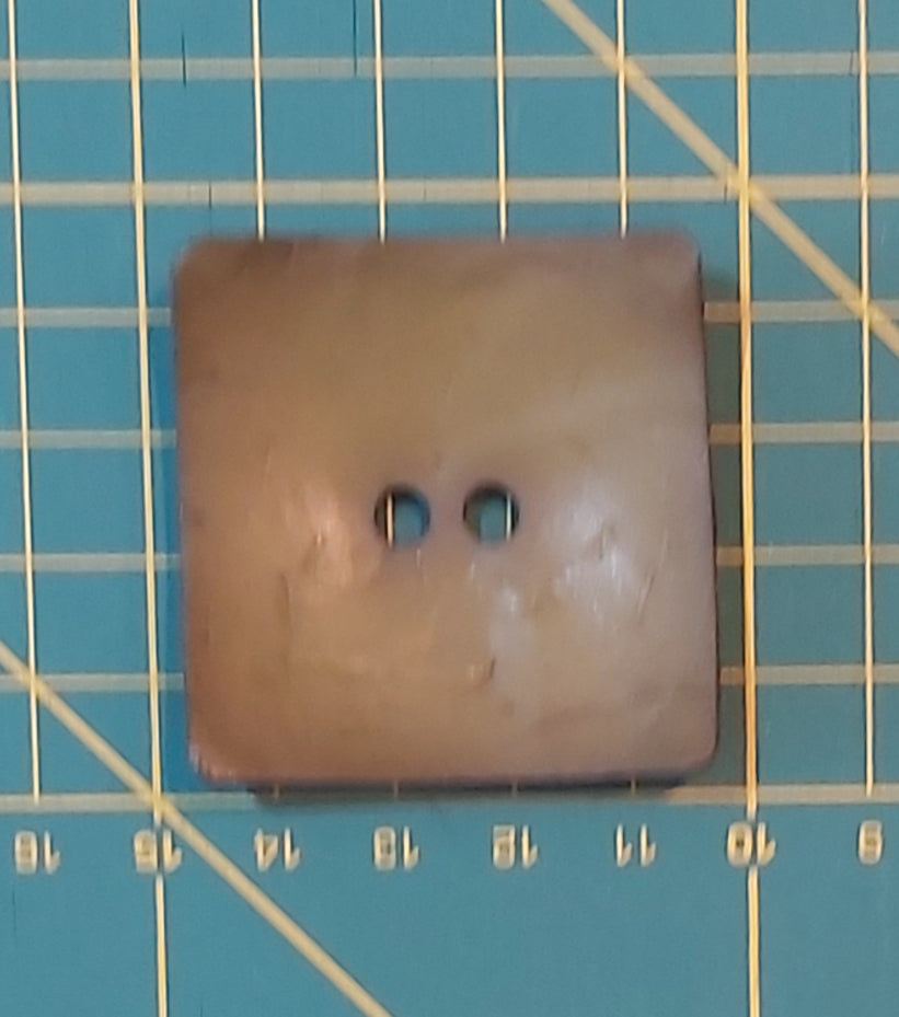 Square Coconut Button - Moss Green