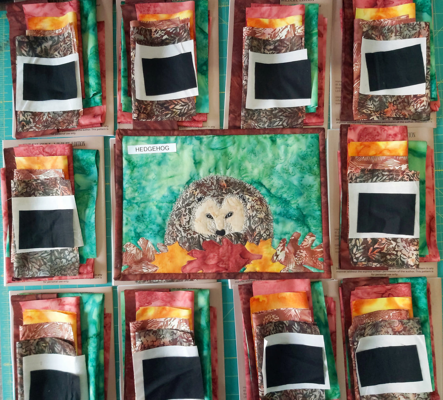Hedgehog Journal Quilt Kit or Pattern