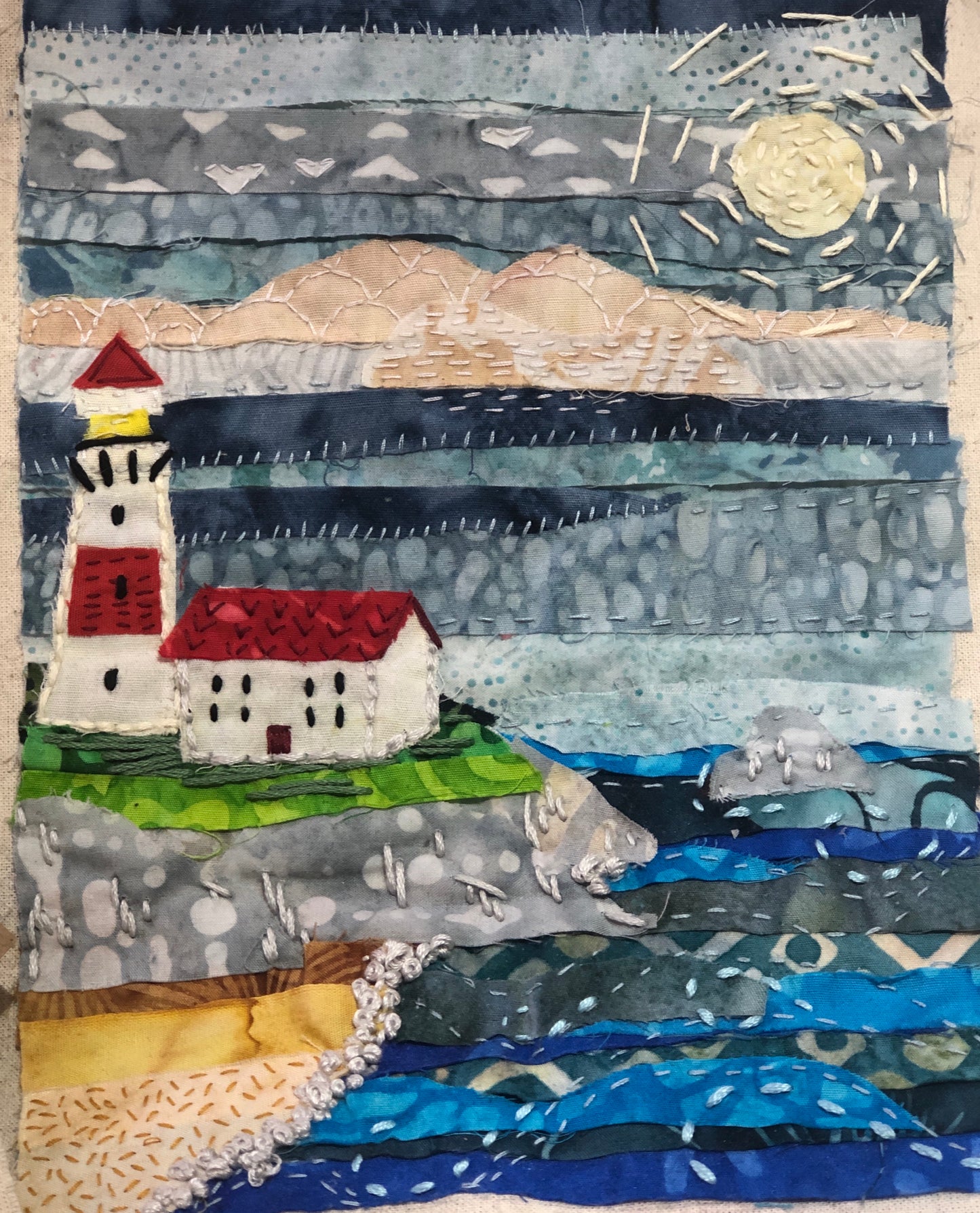 The Lighthouse Slow stitch kit