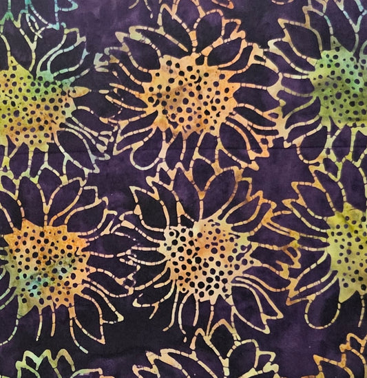 Midnight Sunflowers Moda Batik 4364 32