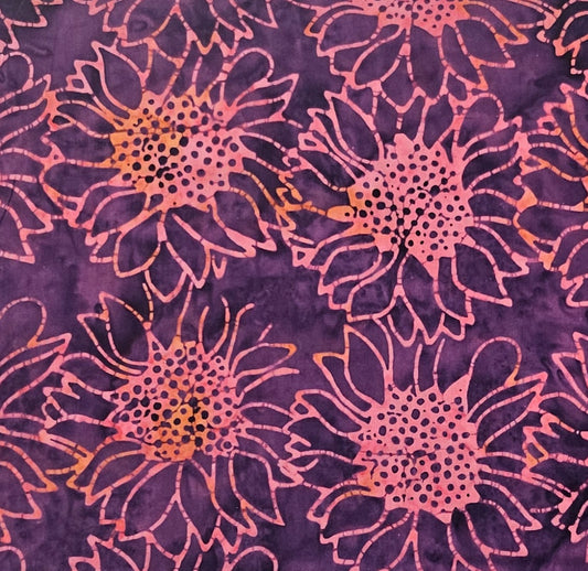 Plum Sunflowers Moda Batik 4364 27