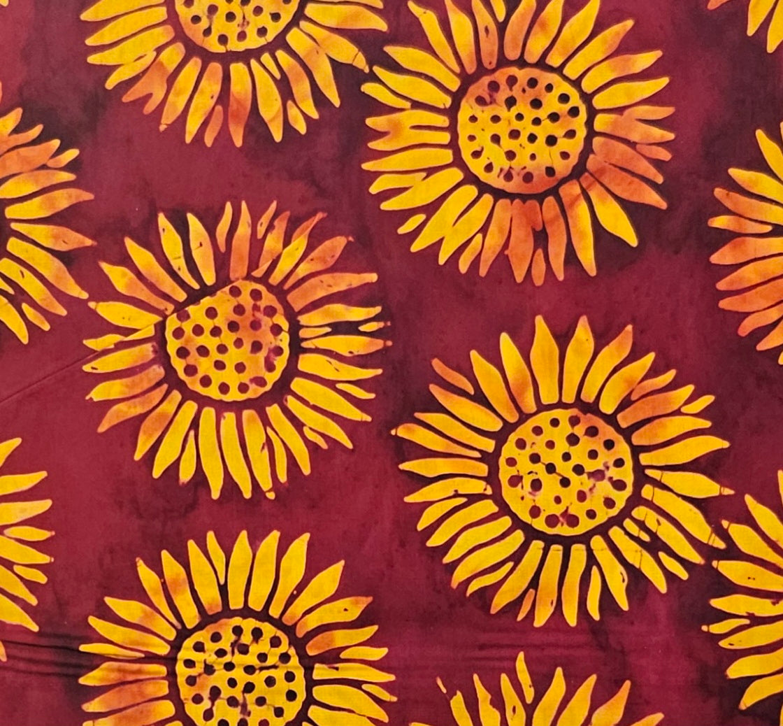 Orange Sunflowers Moda Batik 4364 25
