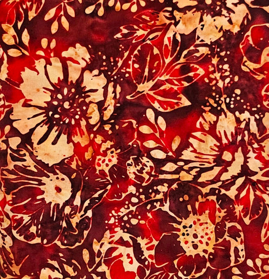 Redwood Flower Stamp Hoffman Bali Batik