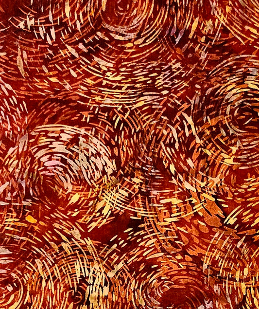 Paprika Swirls Hoffman Bali Batik