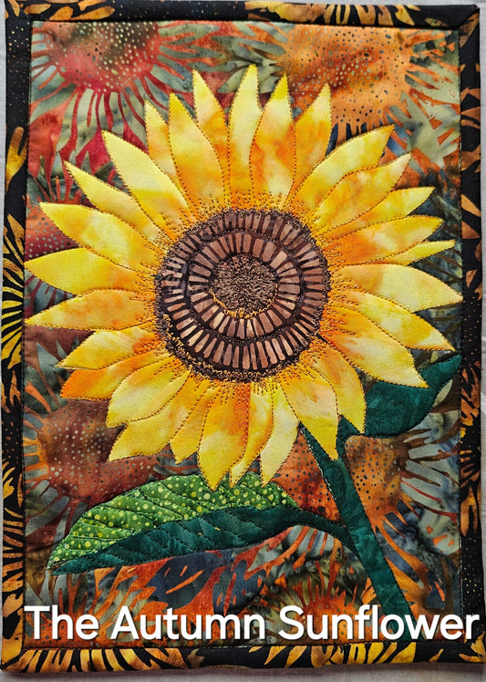 The Autumn Sunflower Journal Quilt Kit or Pattern