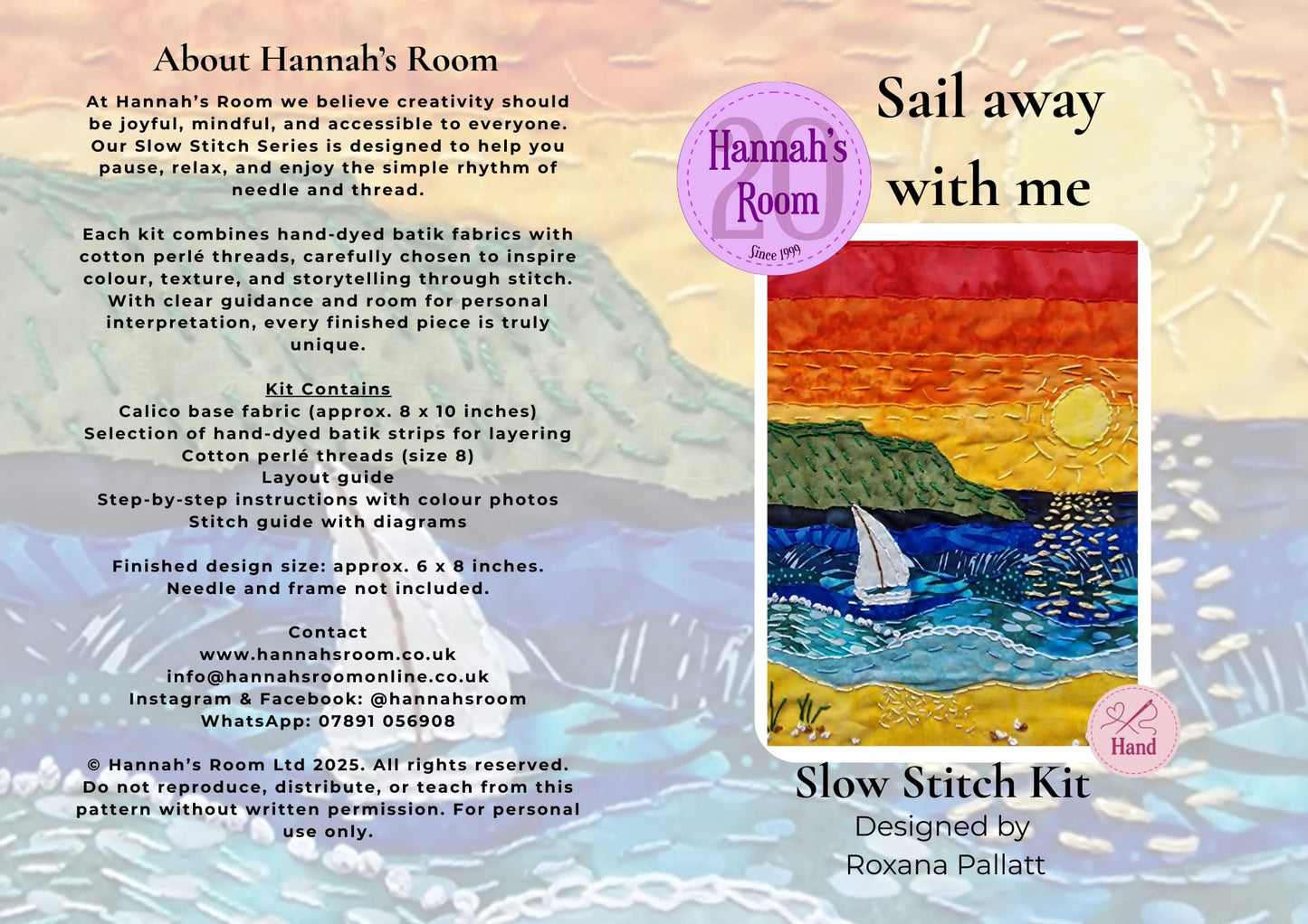 Sail away with me - Slow Stitch kit