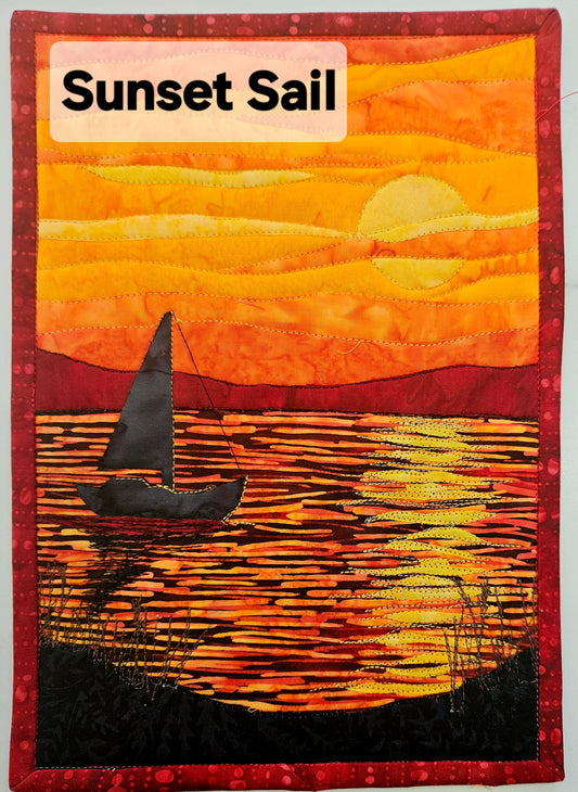 Sunset Sail Journal Quilt Kit or Pattern