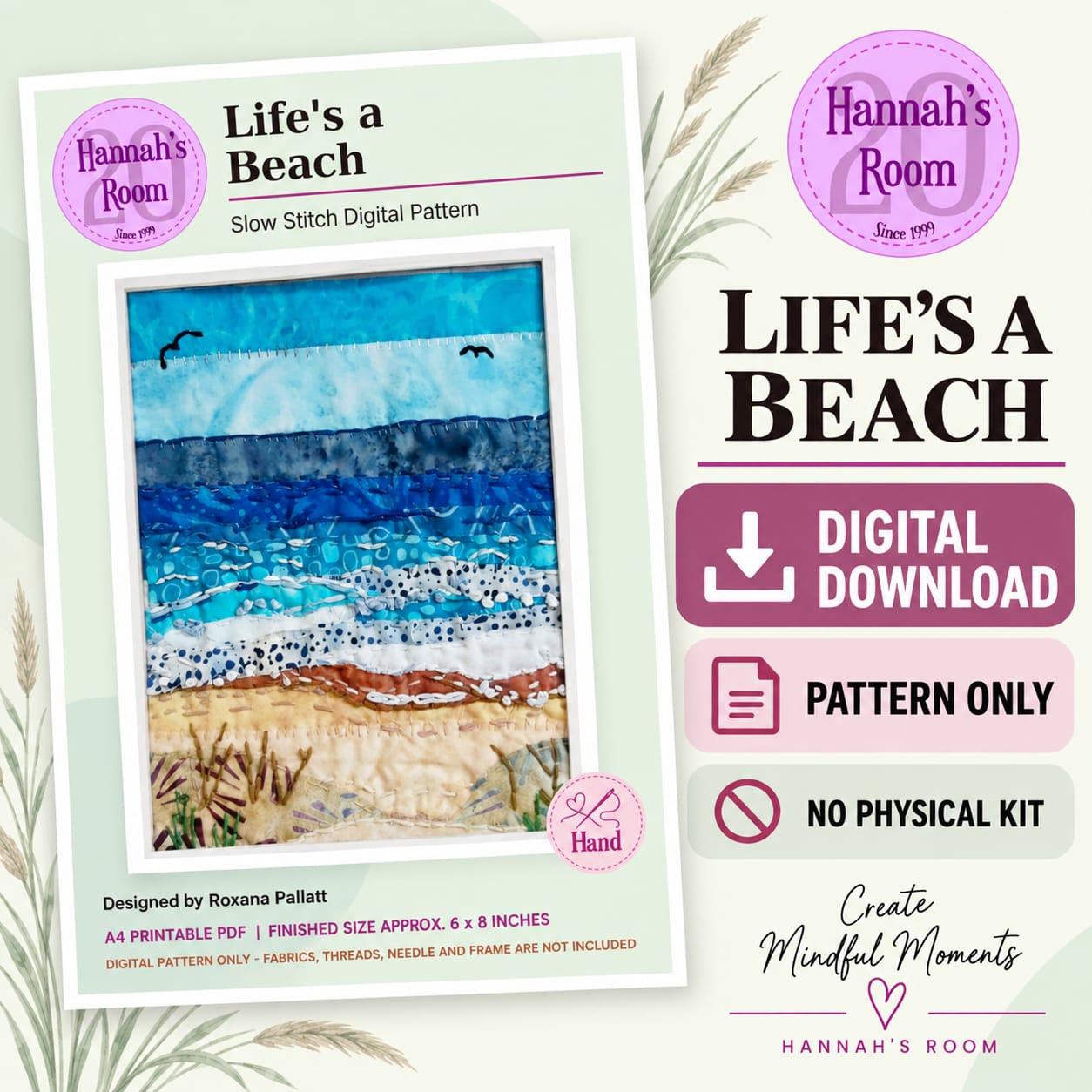 Life's A Beach Slow Stitch Pattern – Digital Download Pattern Only
