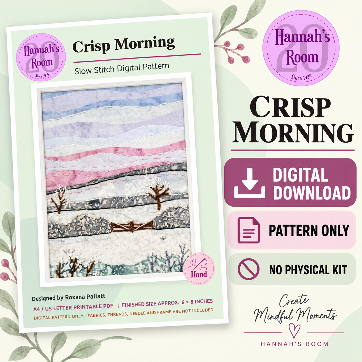 Crisp Morning Slow Stitch Pattern – Digital Download
