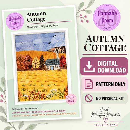 Autumn Cottage Slow Stitch Pattern – Digital Download Pattern Only