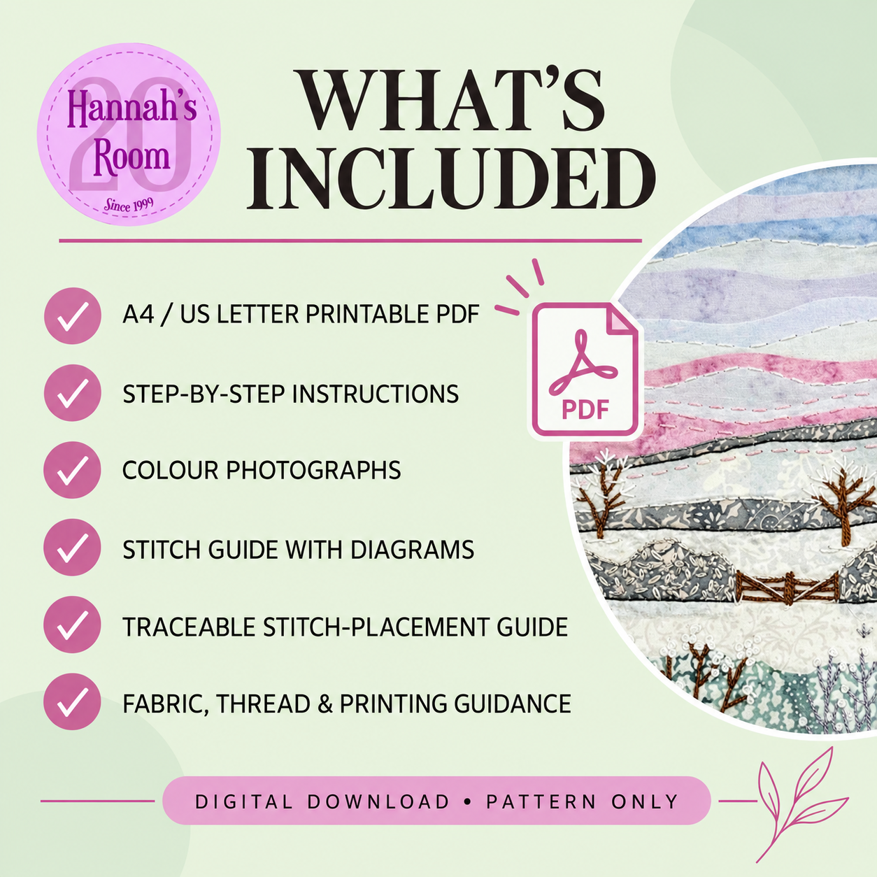 Crisp Morning Slow Stitch Pattern – Digital Download
