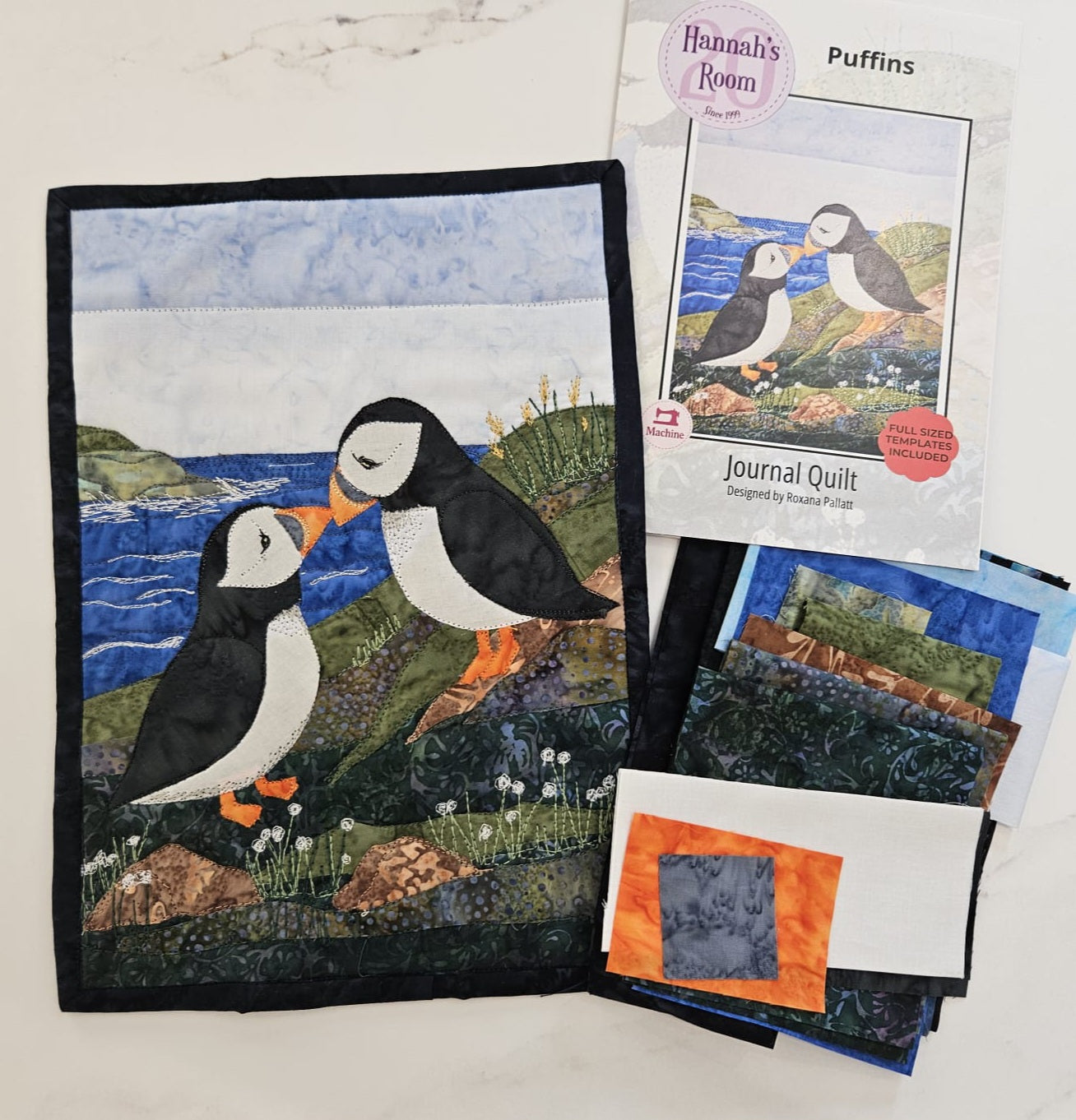 Puffins Journal Quilt Kit