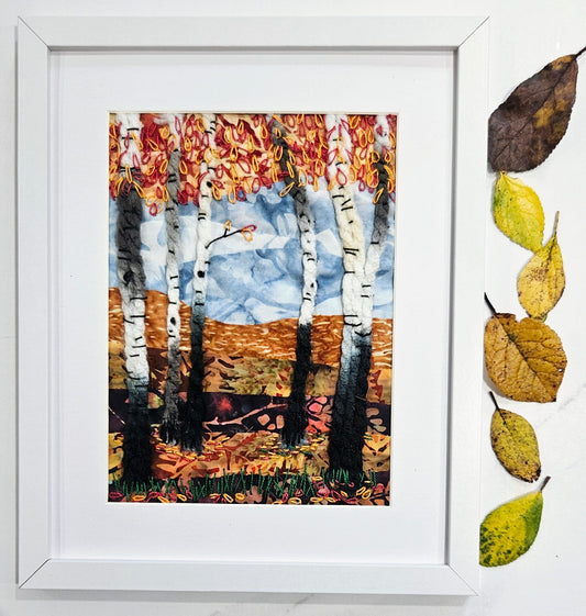 Autumn Silver Birch - Slow Stitch Kit