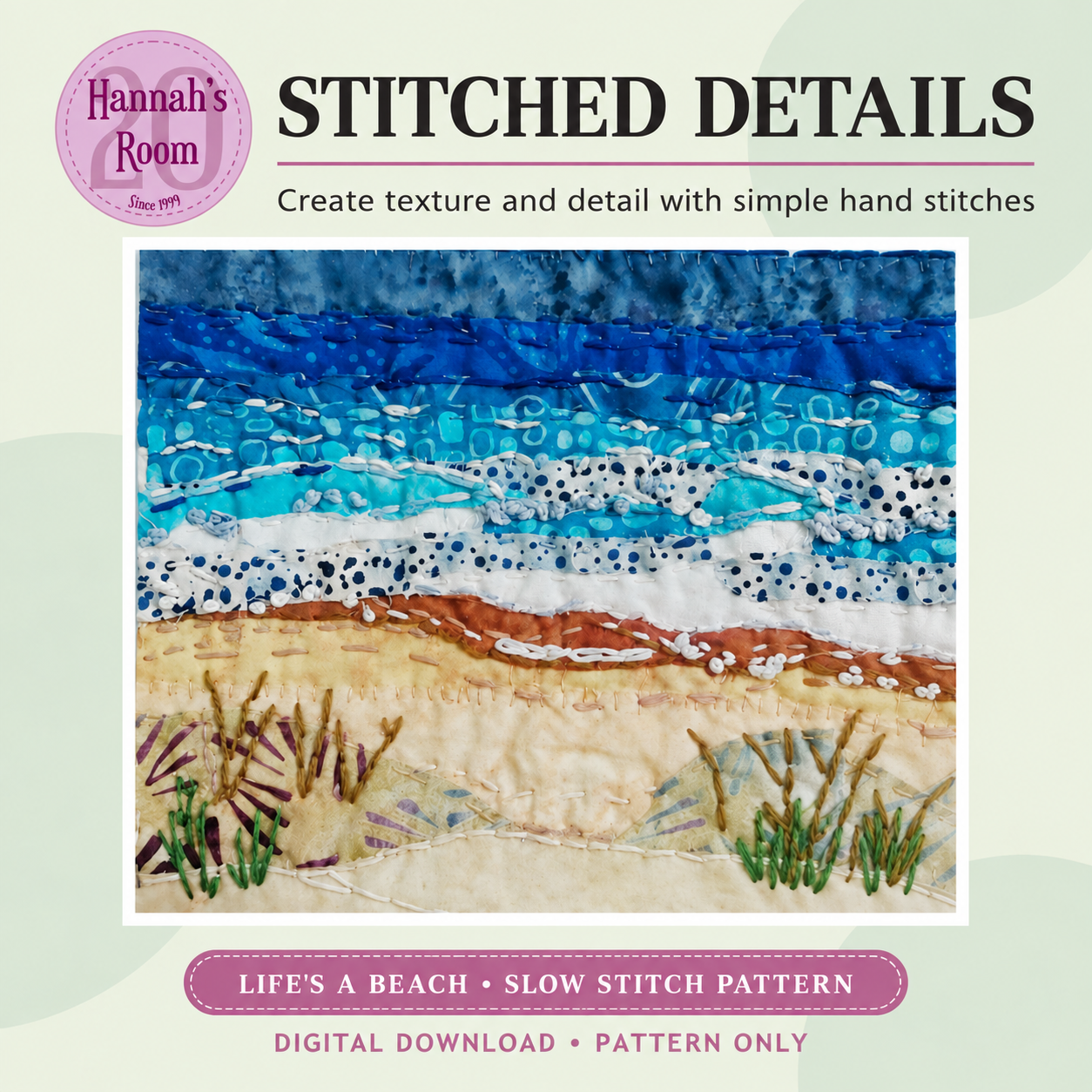 Life's A Beach Slow Stitch Pattern – Digital Download Pattern Only