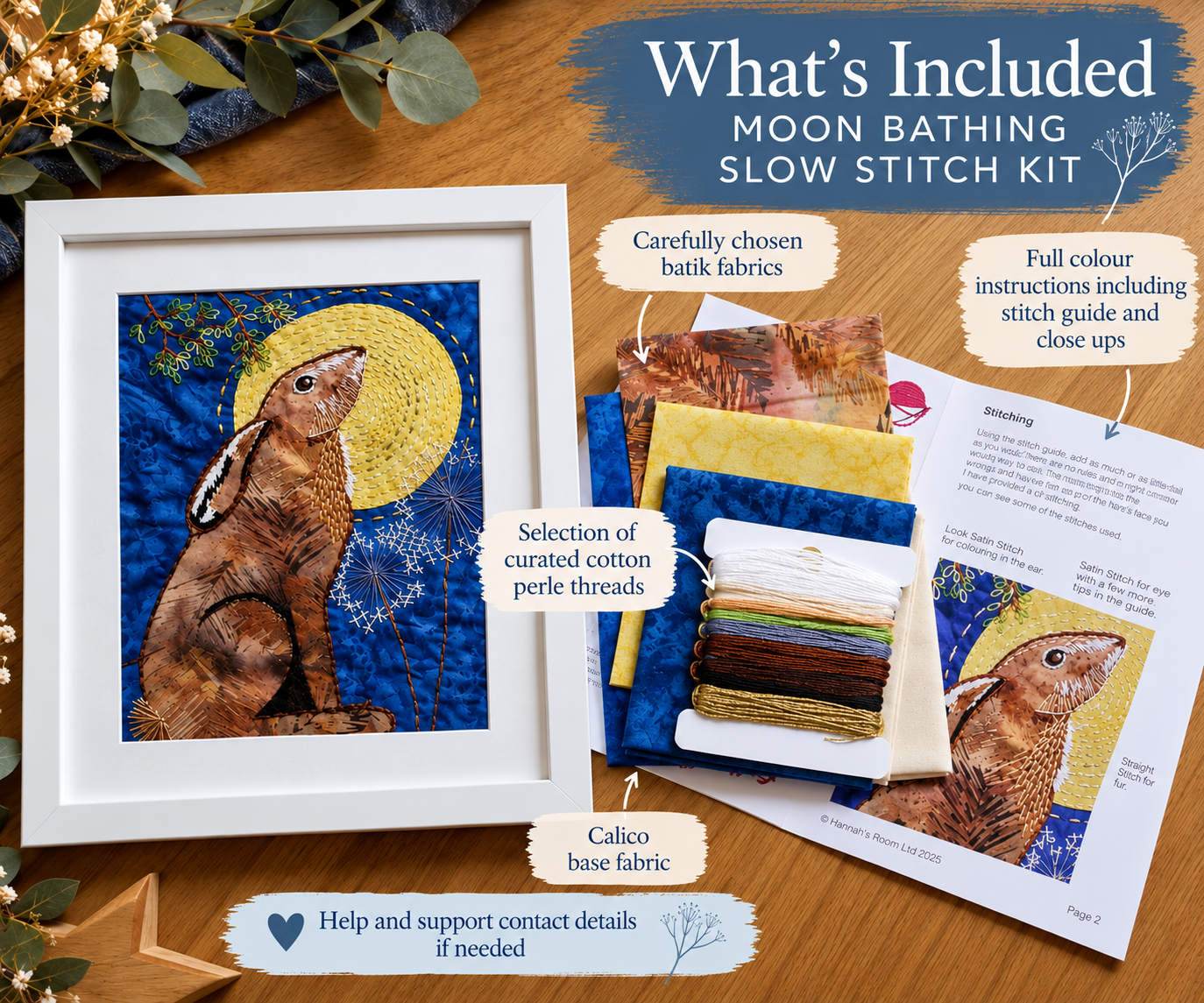 Moon Bathing - Slow Stitch Kit