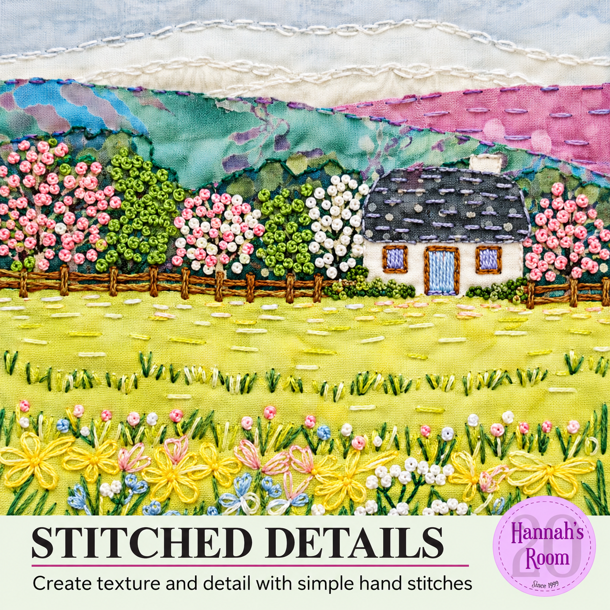 Spring Cottage Slow Stitch Pattern – Digital Download Pattern Only