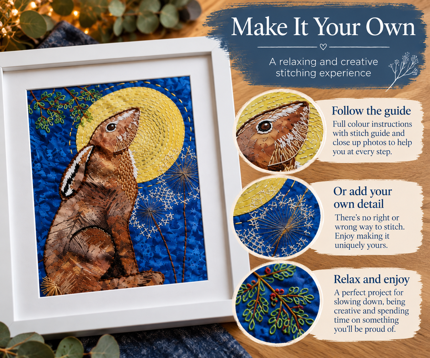Moon Bathing - Slow Stitch Kit