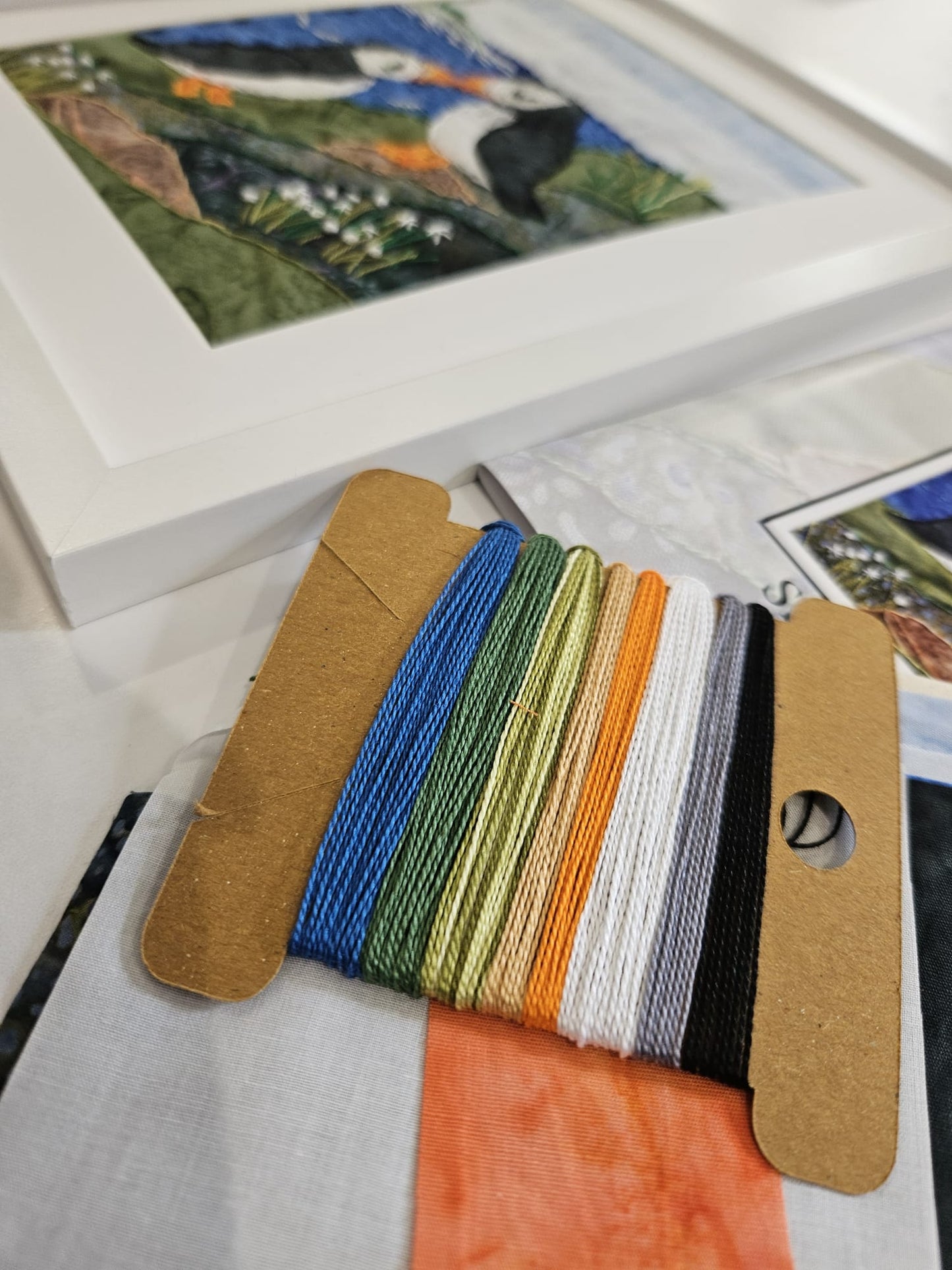 Puffins Slow Stitch kit