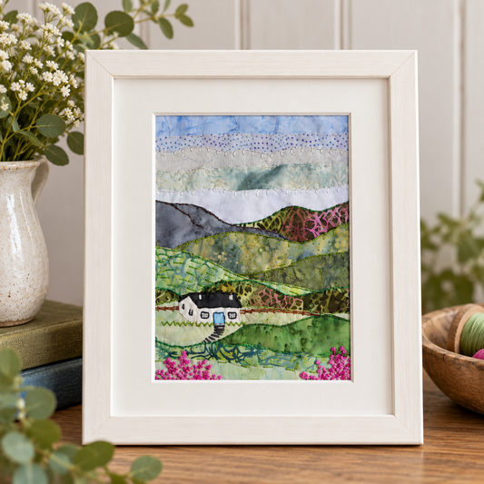 Cottage in the hills Slow Stitch Kit