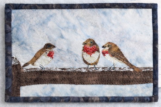 Three Little Birds - Postcard Textile Kit