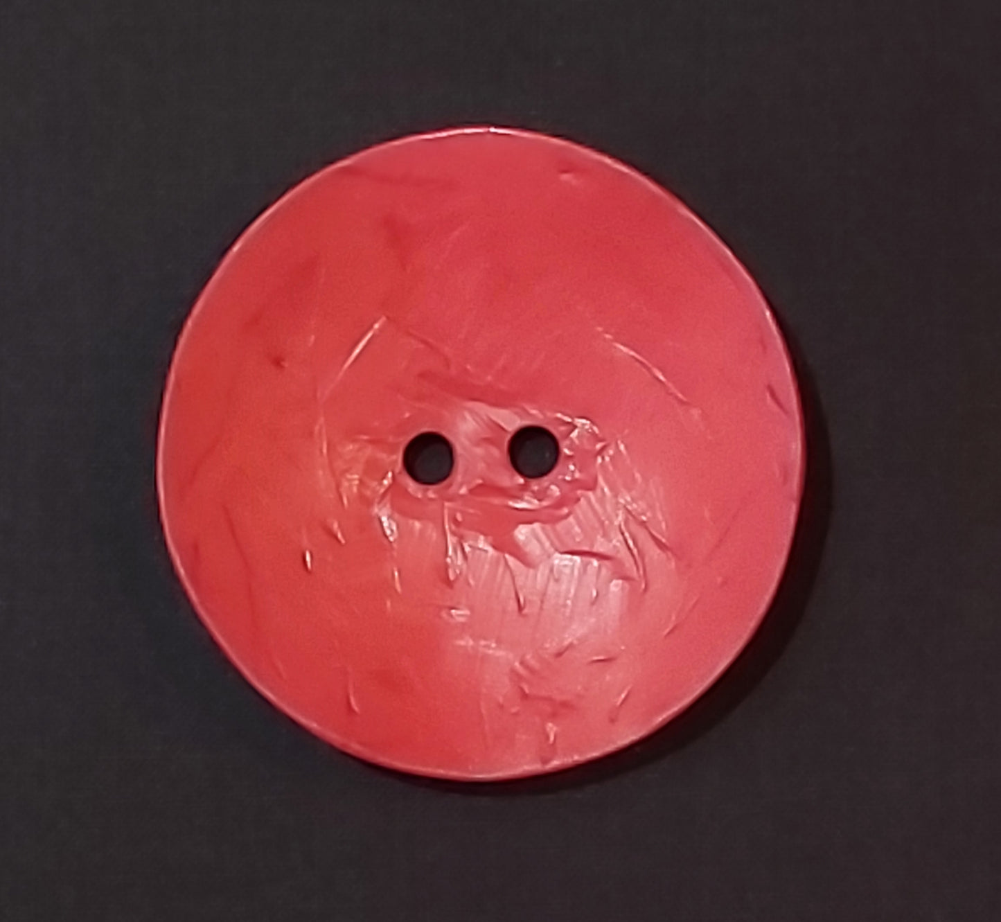 Large Circle Coconut Button - Red