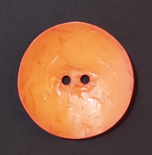 Large Circle Coconut Button - Orange