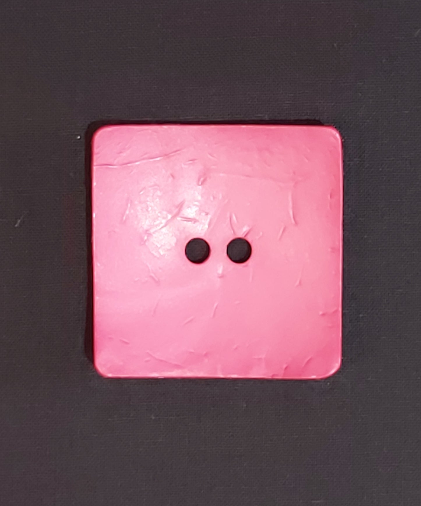 Square Coconut Button - Pink