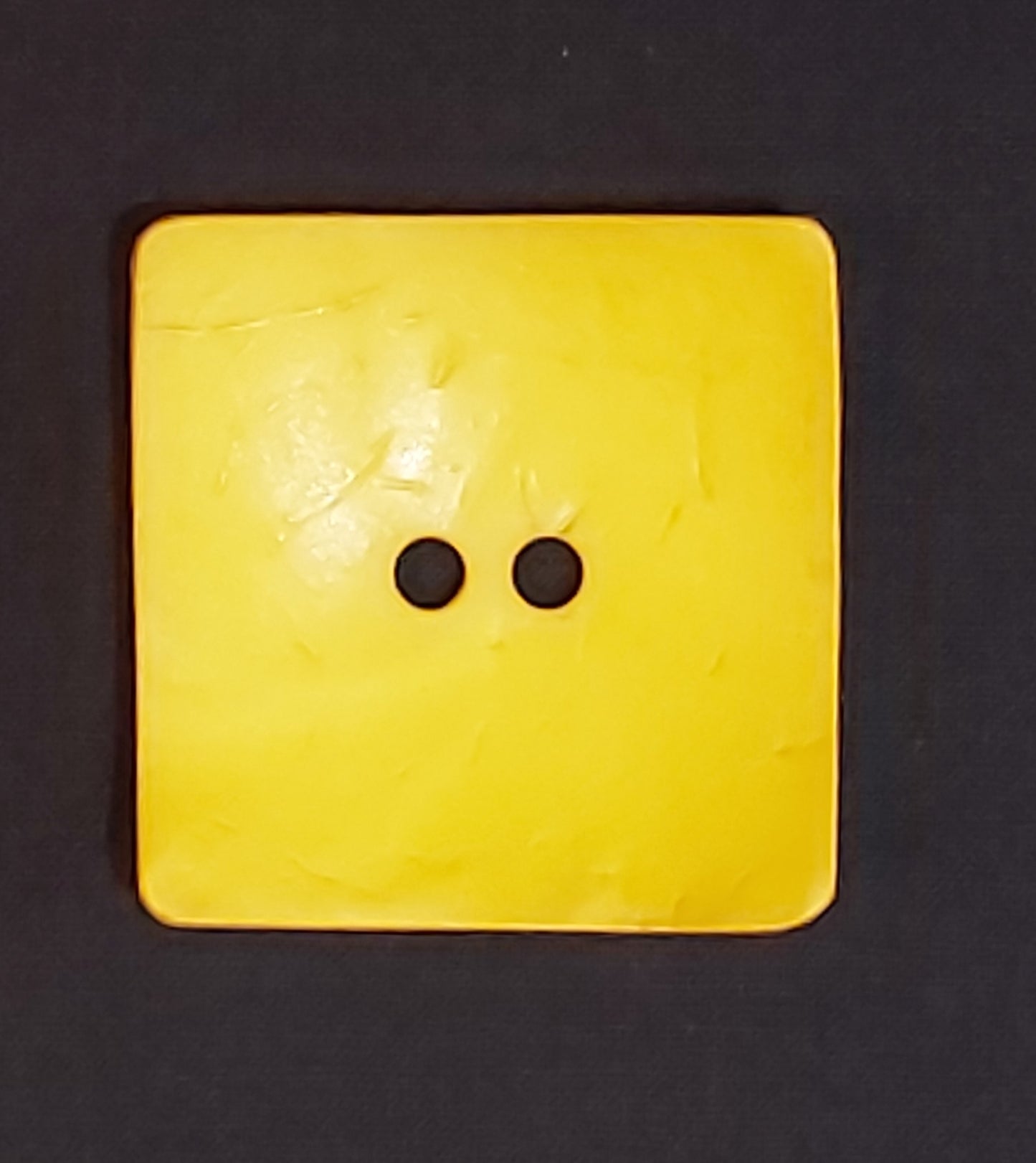 Square Coconut Button - Mustard