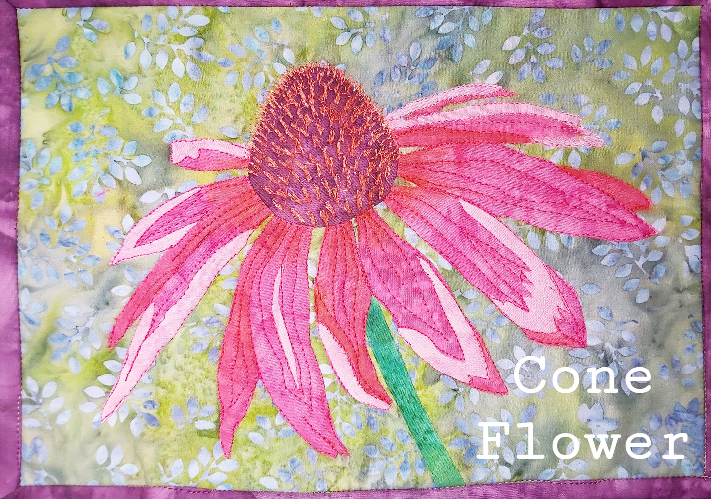 Cone Flower Journal Quilt Kit or Pattern