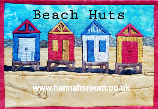 Beach Huts Journal Quilt Kit or Pattern