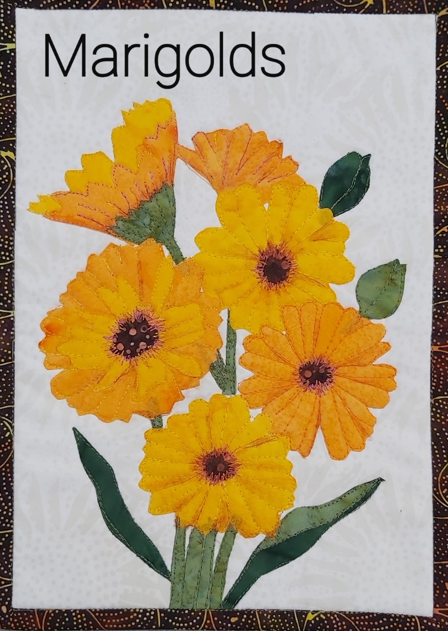 Marigolds Journal Quilt Kit or Pattern