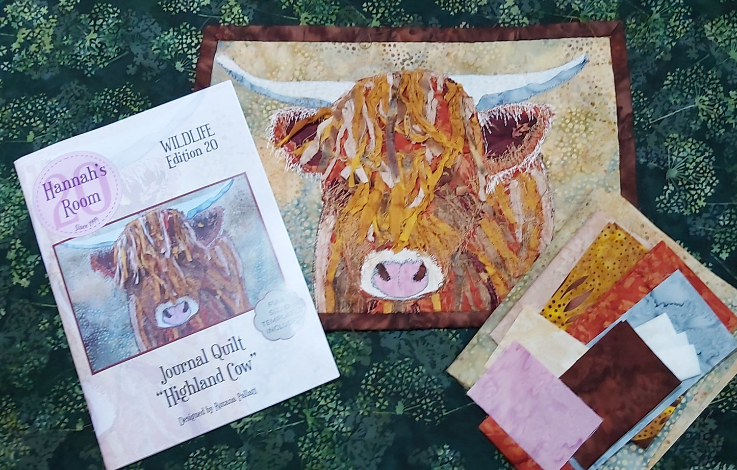 Highland Cow Journal Quilt Kit or Pattern
