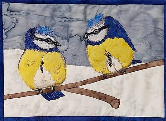 Blue Tit Journal Quilt Kit or Pattern