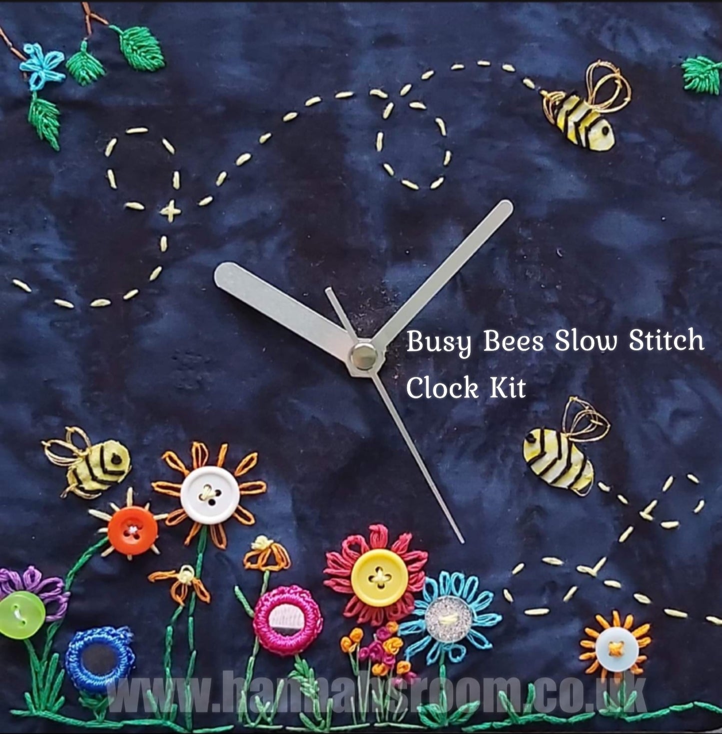 BUZY BEES Slow Stitch Clock Kit