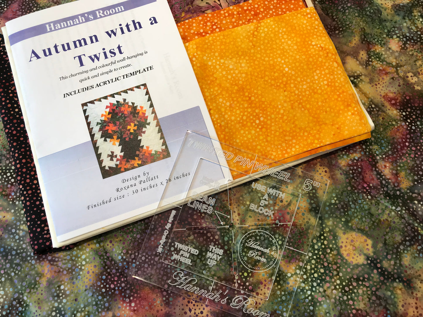Autumn with a Twist Quilt Kit with ACRYLIC TEMPLATE INCLUDED